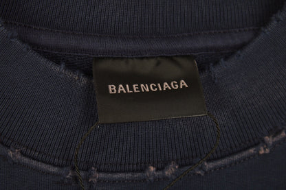 Pull ras du cou bleu marine Balenciaga