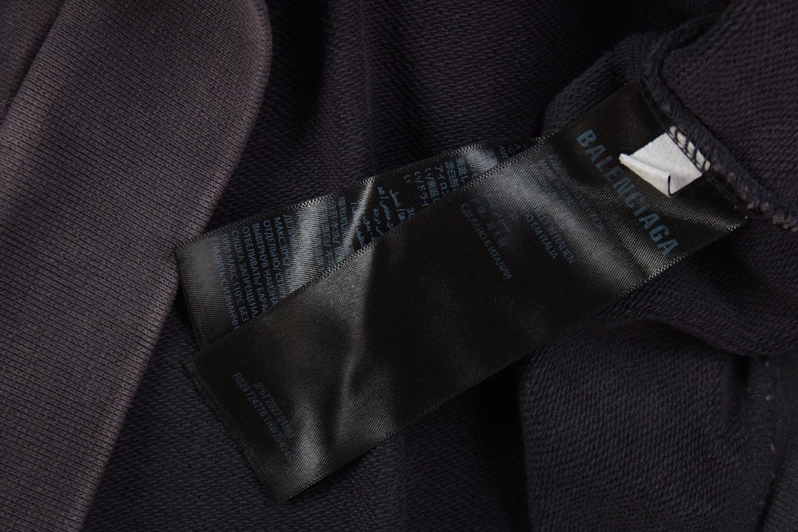 SWEAT À CAPUCHE ZIPPÉ BALENCIAGA GRIS DÉLAVÉ
