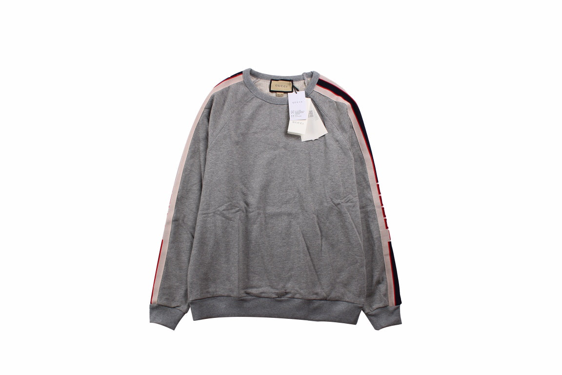 Sweat-shirt gris Gucci à rayures