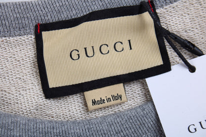 Sweat-shirt gris Gucci à rayures