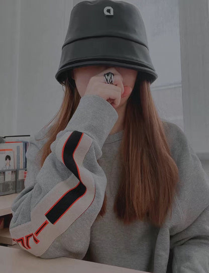 Sweat-shirt gris Gucci à rayures