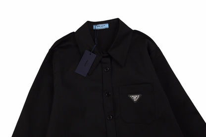 Chemise noire Prada à boutons