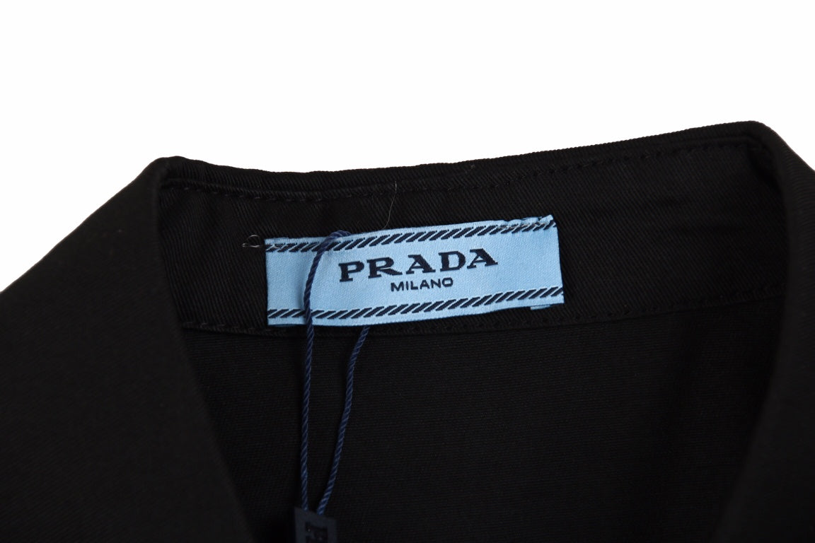 Chemise noire Prada à boutons
