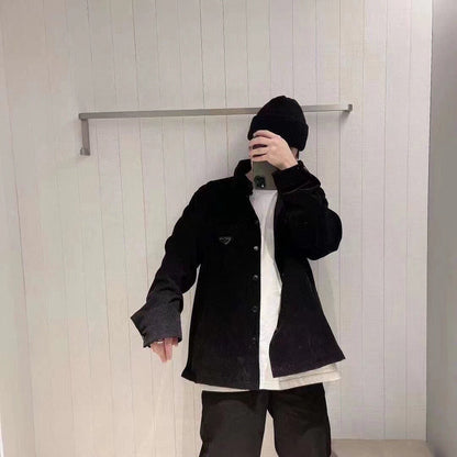 Chemise noire Prada à boutons