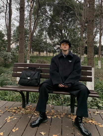 Chemise noire Prada à boutons