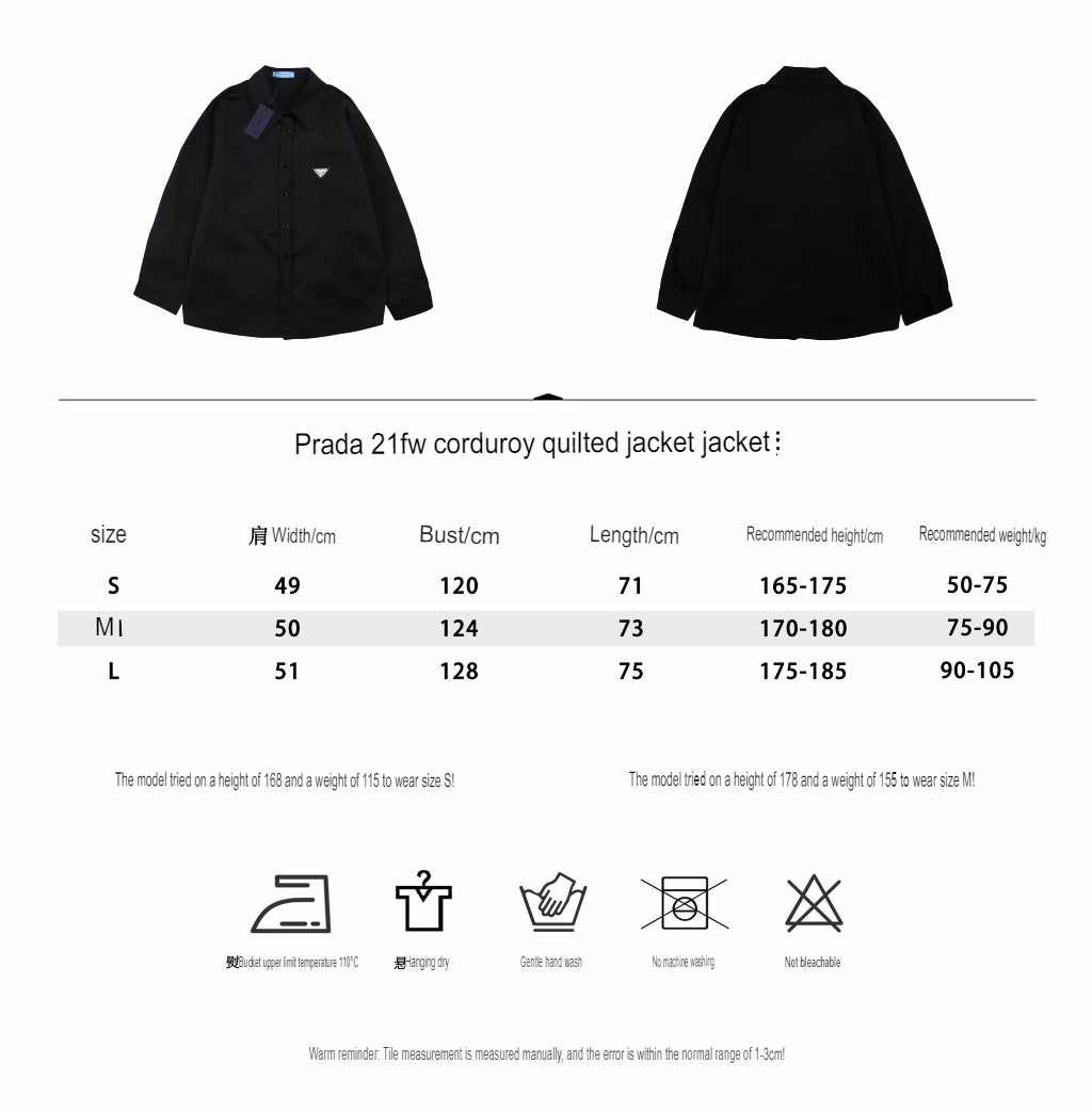 Chemise noire Prada à boutons