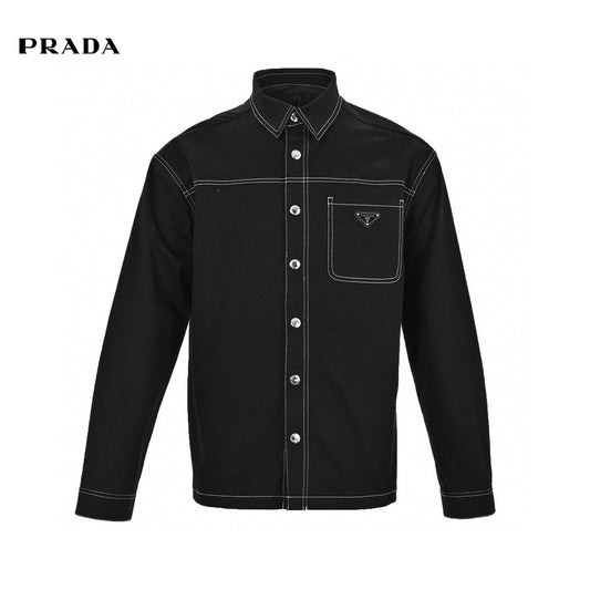 Chemise noire Prada à boutons