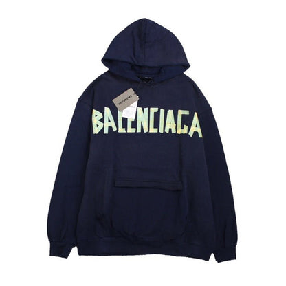 SWEAT À CAPUCHE BALENCIAGA LOGO ALTERNATIF MARINE