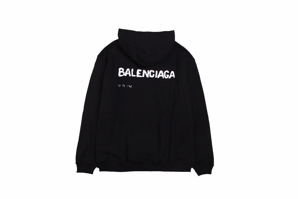 Sweat à capuche Balenciaga noir à logo