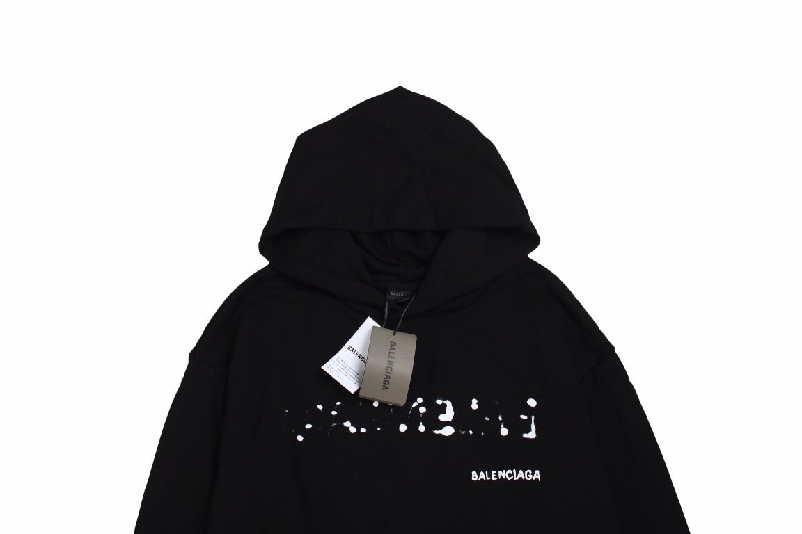Sweat à capuche Balenciaga noir à logo