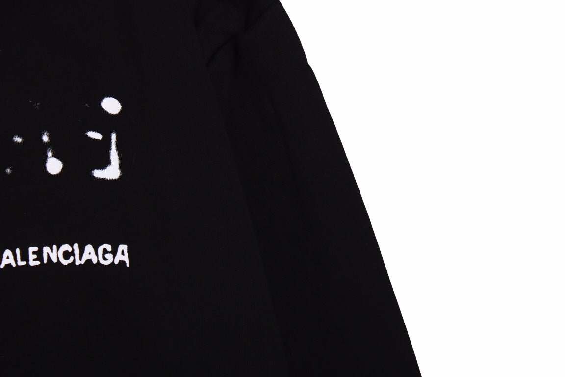 Sweat à capuche Balenciaga noir à logo