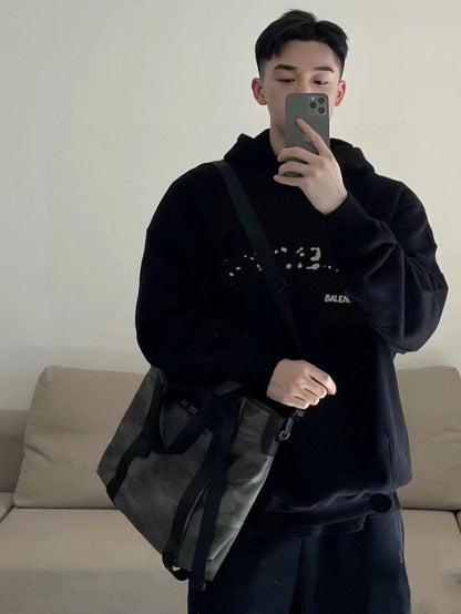 Sweat à capuche Balenciaga noir à logo