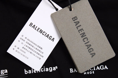 Sweat à capuche Balenciaga noir multilogo 