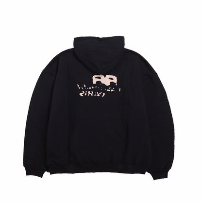 Sweat à capuche Balenciaga Graffiti Logo noir