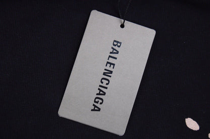 Sweat à capuche Balenciaga Graffiti Logo noir