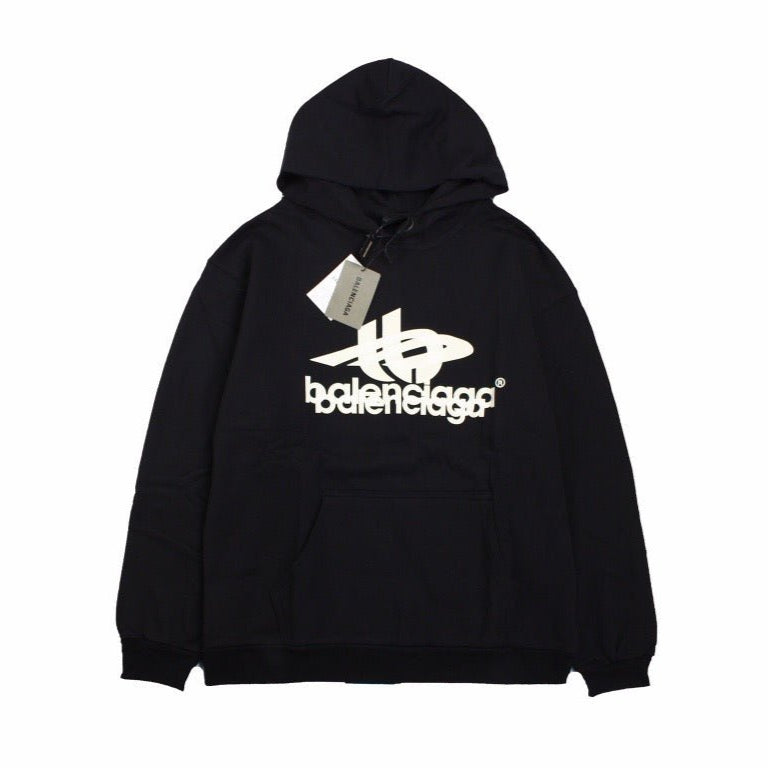 Sweat à capuche Balenciaga avec logo graphique noir