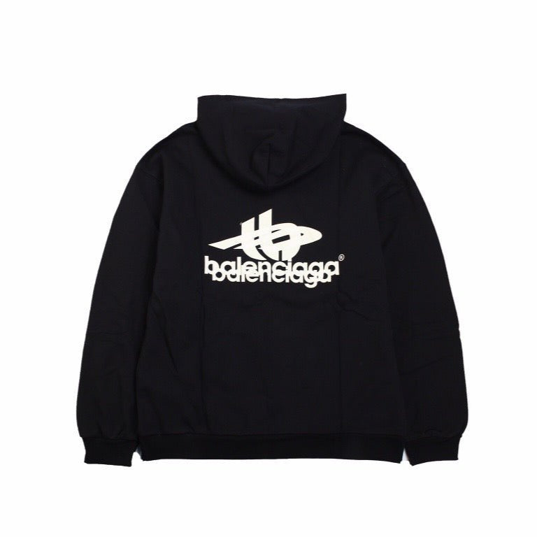 Sweat à capuche Balenciaga avec logo graphique noir