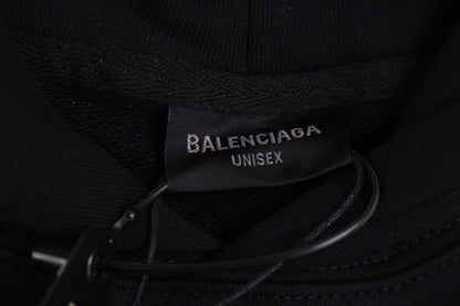 Sweat à capuche Balenciaga avec logo graphique noir