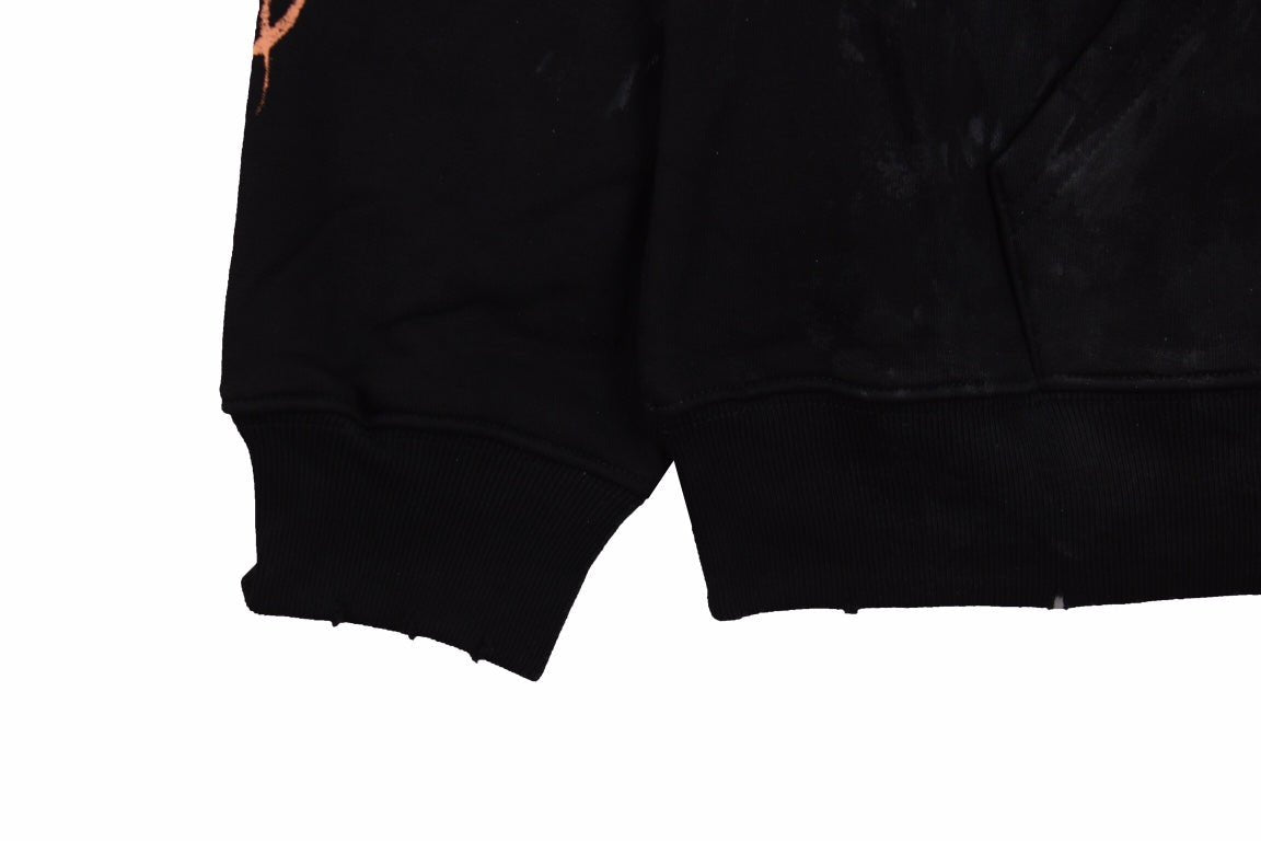 Sweat à capuche noir avec logo Balenciaga