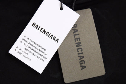 Sweat à capuche noir avec logo Balenciaga