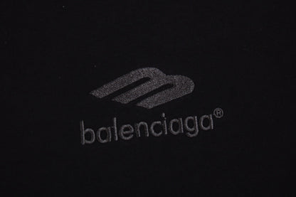 Chemise noire à manches longues avec logo Balenciaga