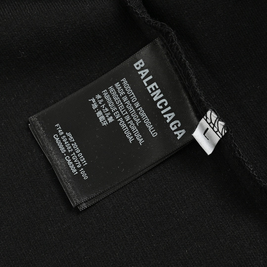 Chemise Balenciaga à manches longues avec logo - Noire