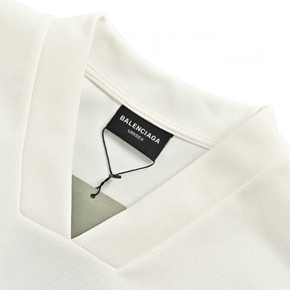 Chemise blanche à manches longues Balenciaga avec logo