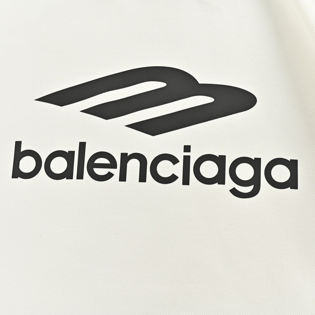 Chemise blanche à manches longues Balenciaga avec logo