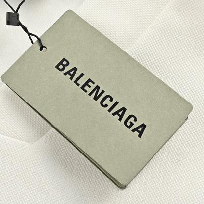 Chemise blanche à manches longues Balenciaga avec logo