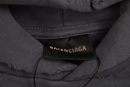 Sweat à capuche Balenciaga Paris Graffiti - Bleu