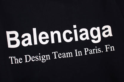 Sweat à capuche Balenciaga Paris Team noir