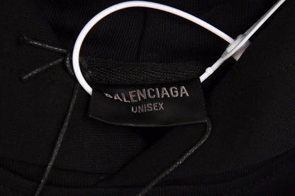 Sweat à capuche Balenciaga Paris Team noir