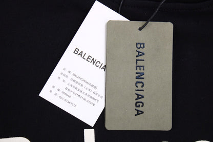 Sweat à capuche Balenciaga Paris Team noir