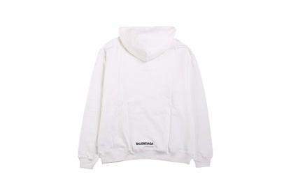 Sweat à capuche Balenciaga blanc Be Yourself