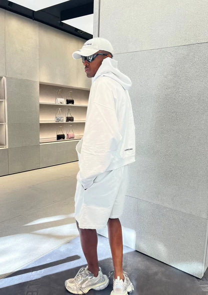 Sweat à capuche Balenciaga blanc Be Yourself