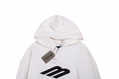 Sweat à capuche blanc Balenciaga