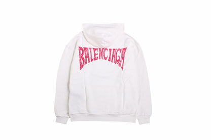 Sweat à capuche blanc Balenciaga