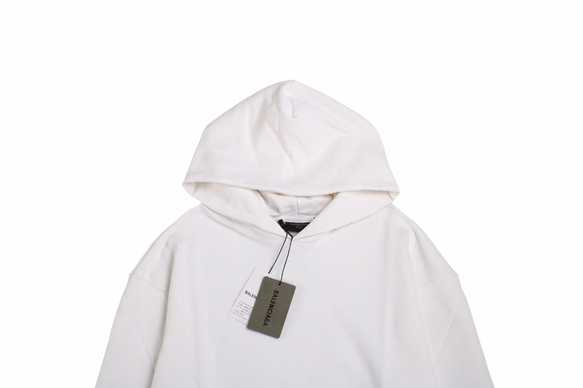Sweat à capuche blanc Balenciaga