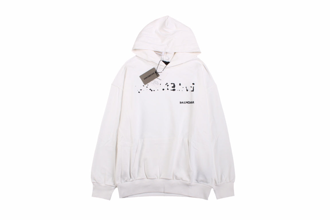 Sweat à capuche Balenciaga blanc à logo
