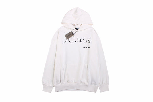 Sweat à capuche Balenciaga blanc à logo