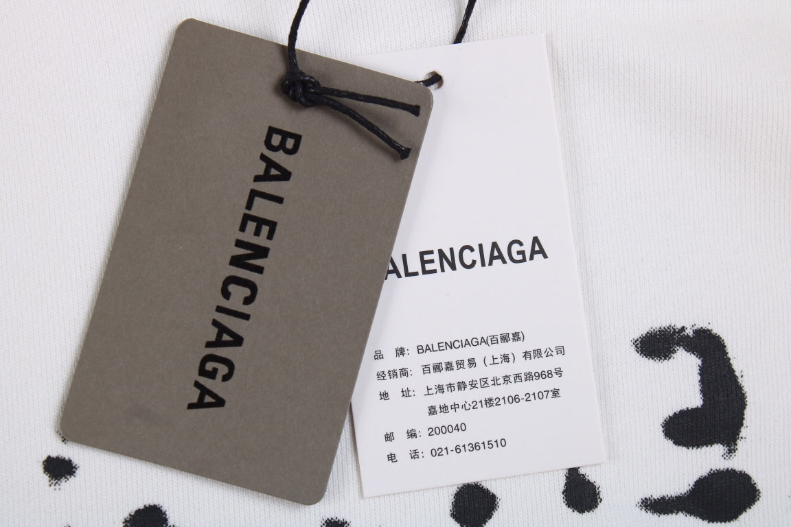 Sweat à capuche Balenciaga blanc à logo