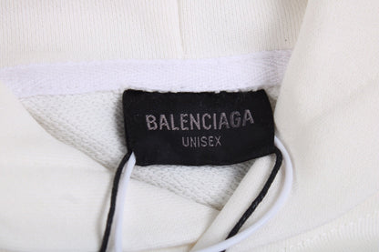 Sweat à capuche Balenciaga blanc à logo