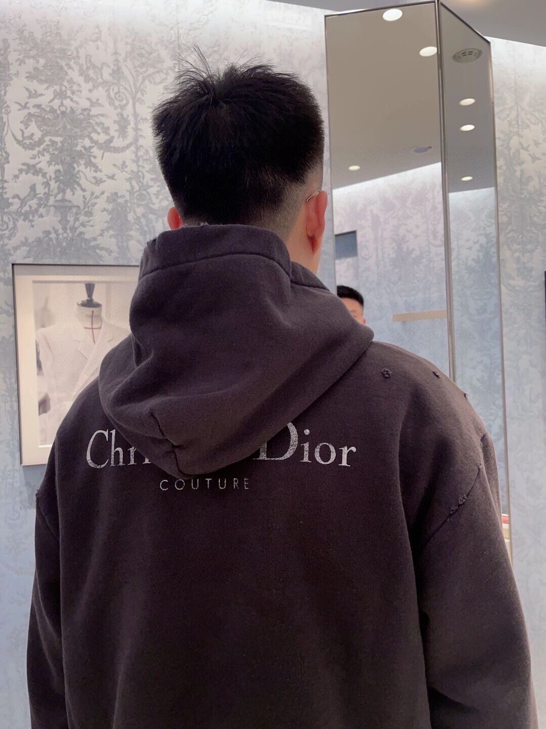 Sweat à capuche noir Dior
