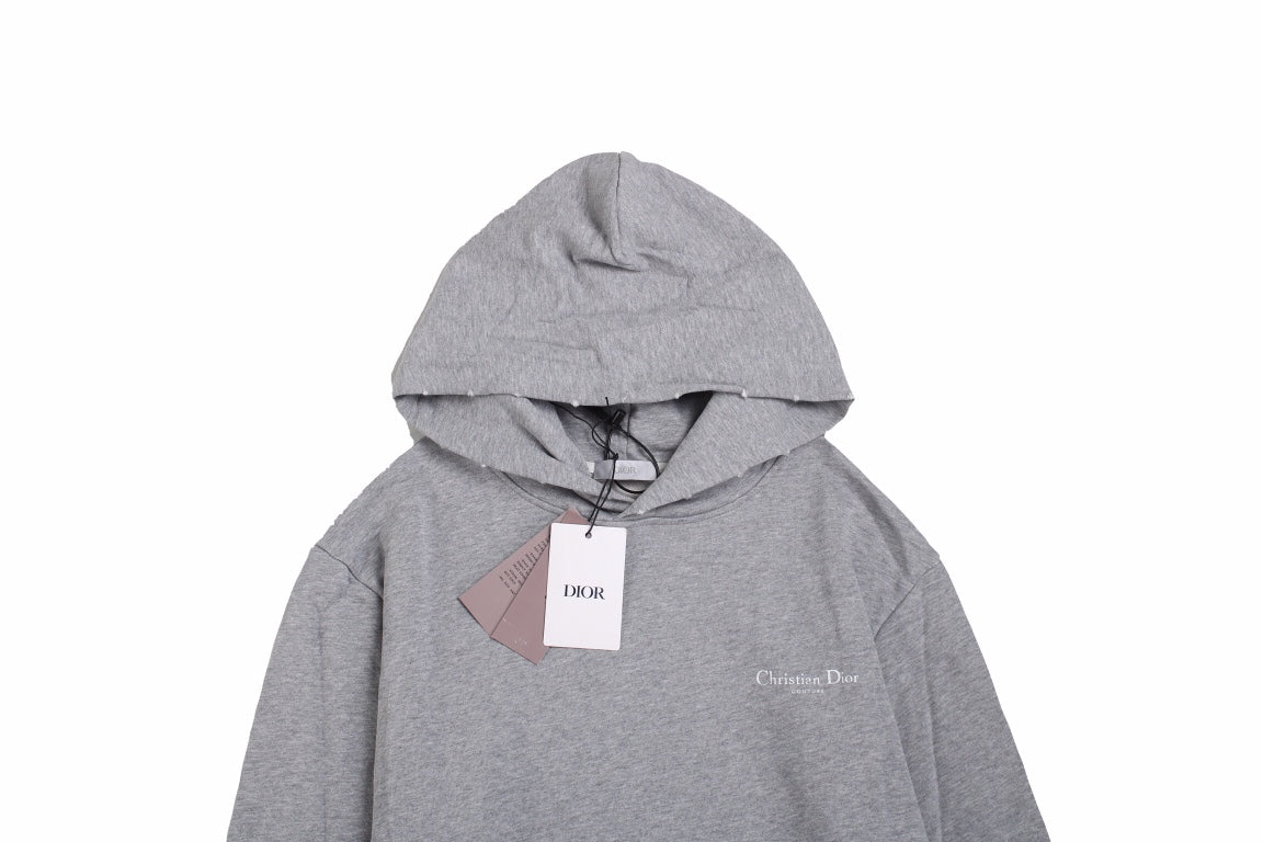 Sweat à capuche gris Dior