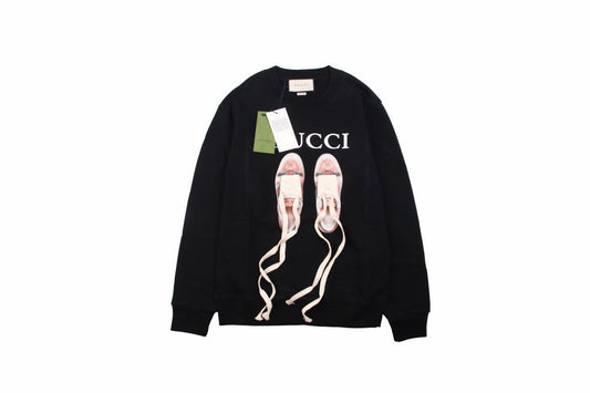 Sweat-shirt noir Gucci à imprimé ballerines