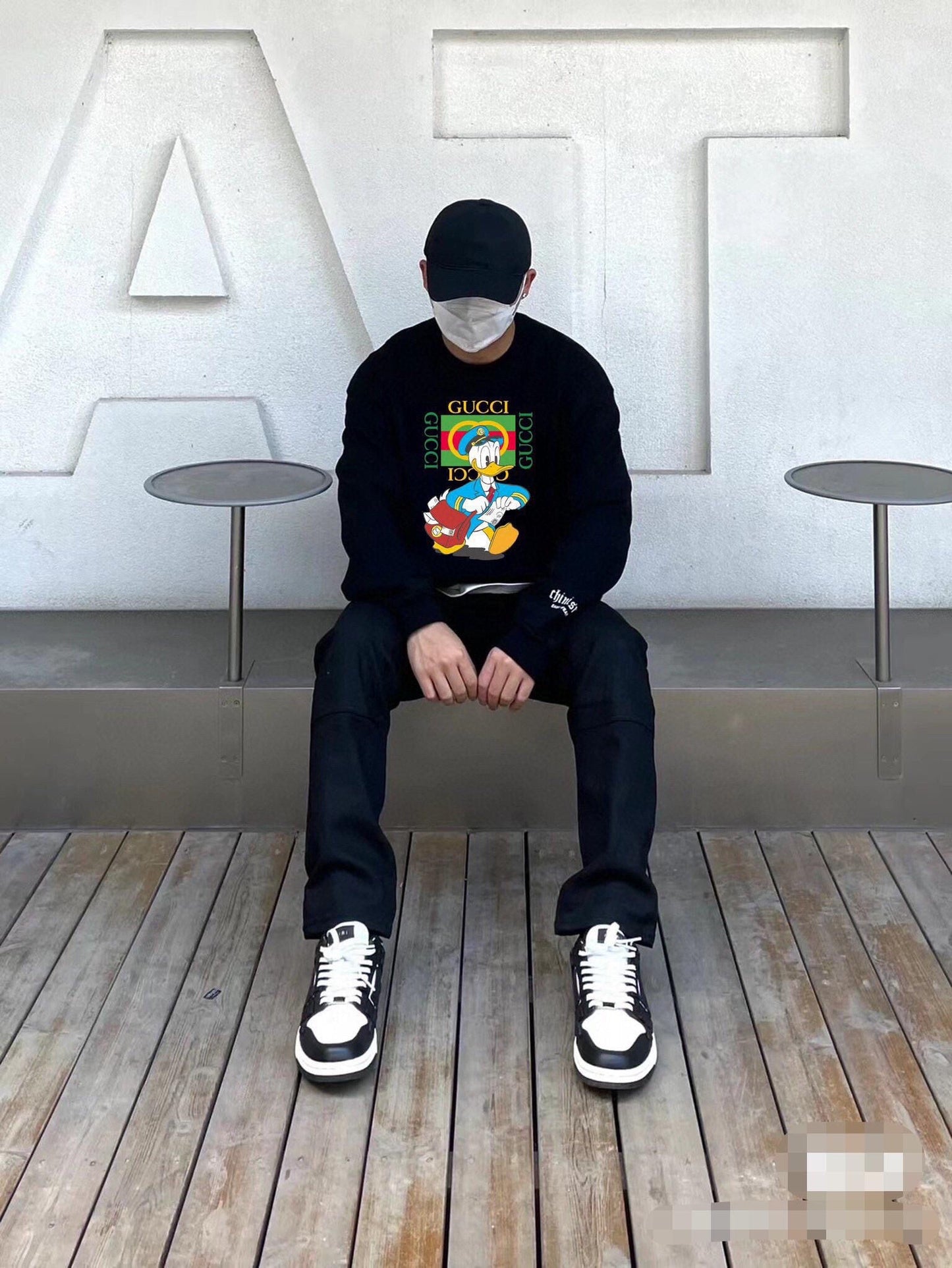 Sweat-shirt Gucci Donald Duck - Noir