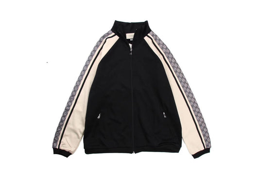 Veste de survêtement Gucci GG Supreme Stripe - Noire