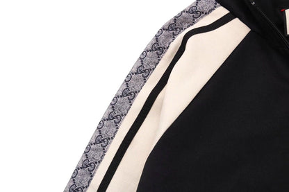 Veste de survêtement Gucci GG Supreme Stripe - Noire
