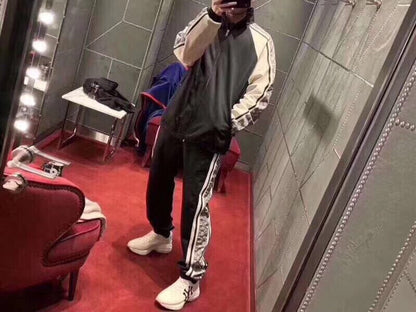 Veste de survêtement Gucci GG Supreme Stripe - Noire