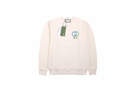 Sweat-shirt Gucci à logo G entrelacé - Crème